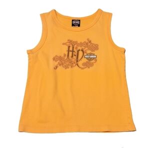 Harley Davidson tank top Women's Size Large orange